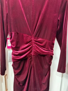 Vince Camuto Velvet Dress in Burgundy